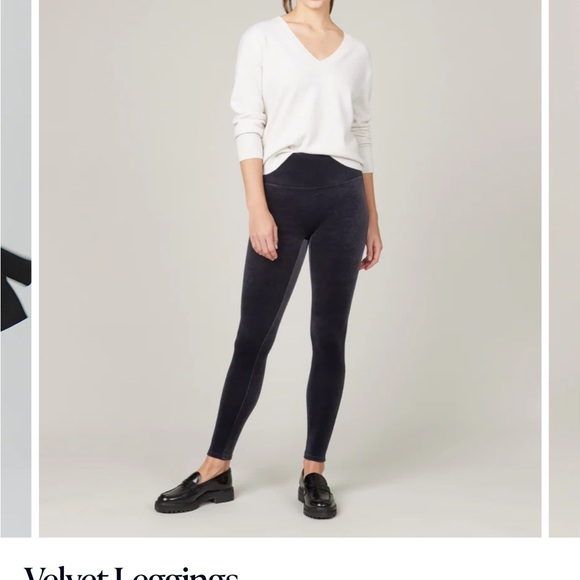 Spanx velvet leggings in navy blue size small. nwt. - Picture 1 of 11